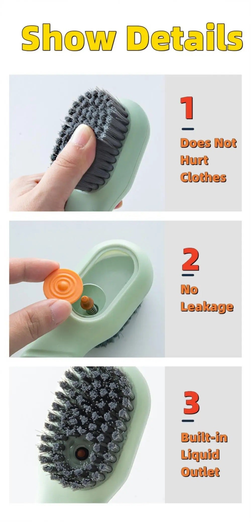 Automatic Liquid Discharge Shoe Brush